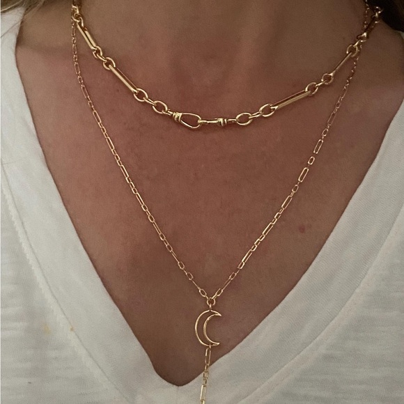 Trombone Link Chain Necklace - Picture 3 of 5